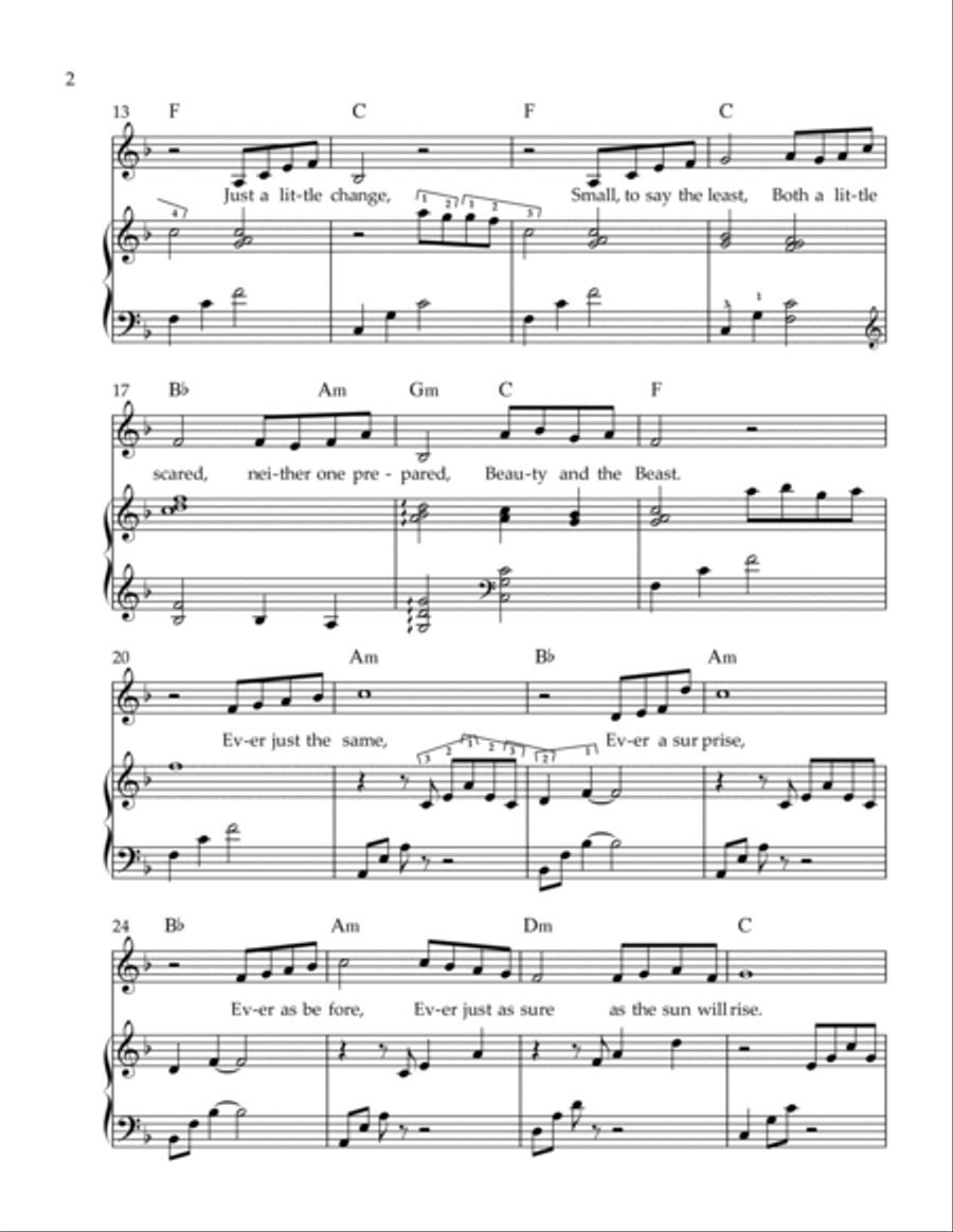 Beauty And The Beast Beauty And The Beast Celtic Harp scores gallery preview page 2