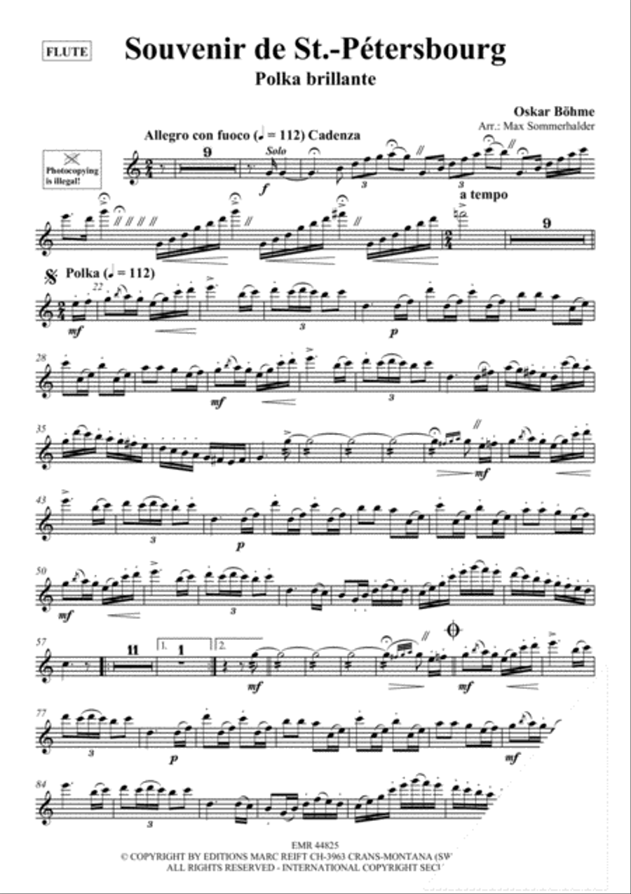 Souvenir de St.-Petersbourg Flute Solo scores gallery preview page 3