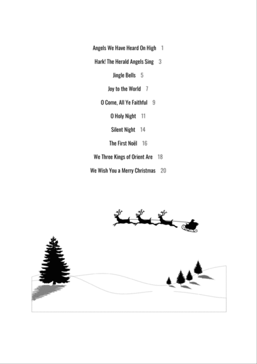 Christmas Piano Album: 10 Essential Christmas Carols for Piano Voice scores gallery preview page 2