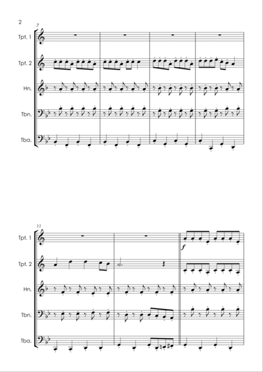 Siman Tov Mazel Tov סימן טוב ומזל טוב (Jewish Wedding) - brass quintet Brass Quintet scores gallery preview page 5
