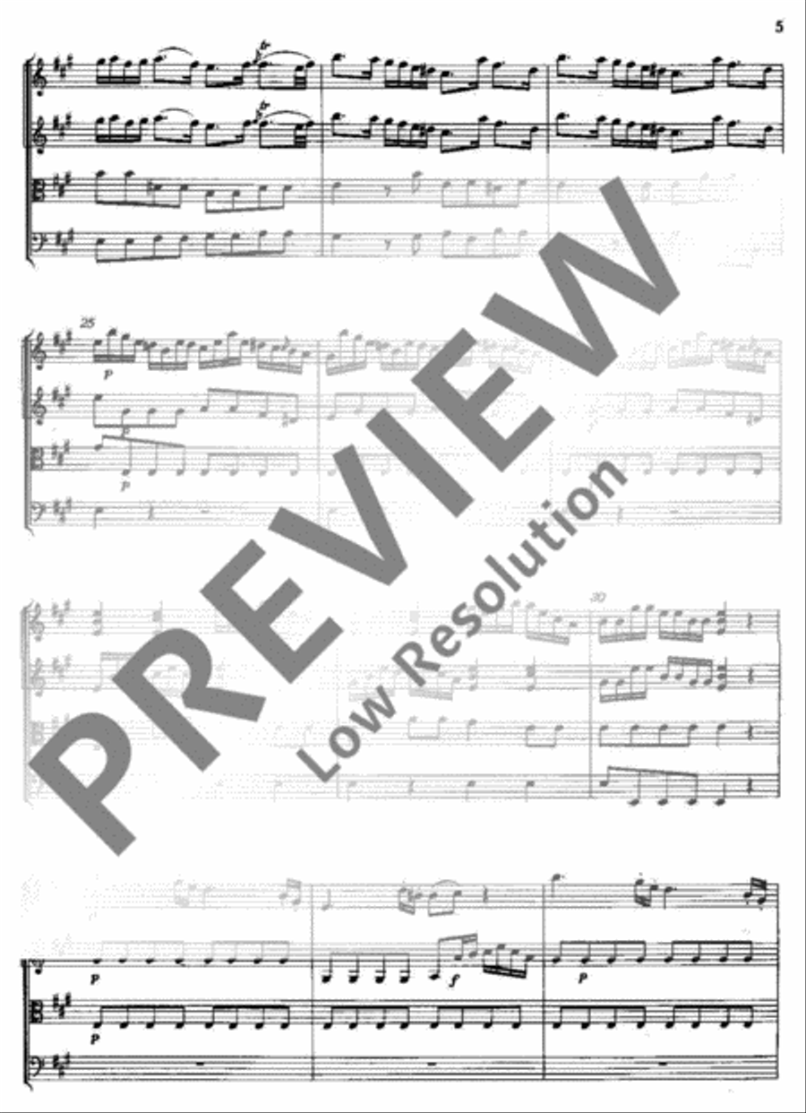 Sinfonia A Major String Orchestra scores gallery preview page 6