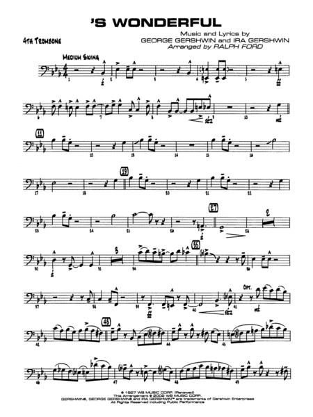 'S Wonderful: 4th Trombone