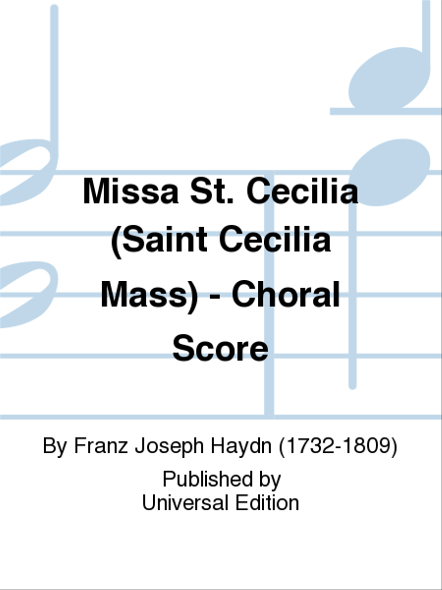 Missa St. Cecilia (Saint Cecilia Mass) - Choral Score