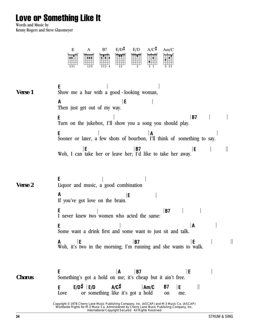 Love Or Something Like It Electric Guitar scores gallery preview page 1