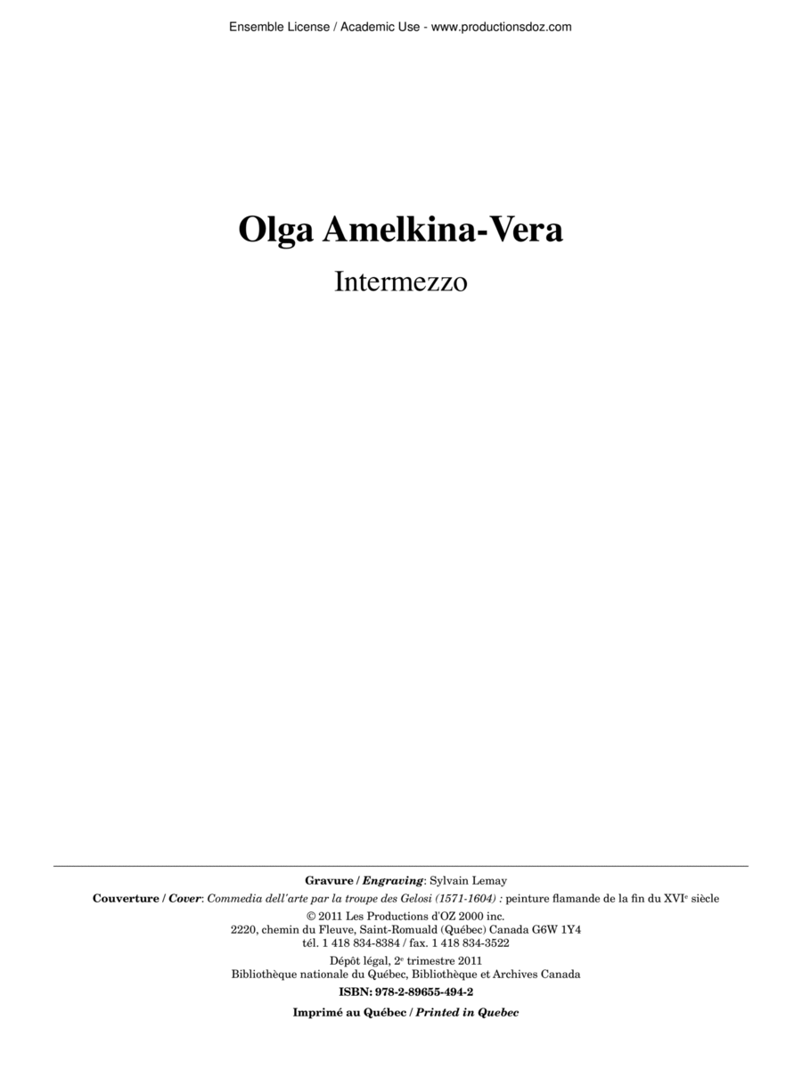 Intermezzo Guitar Ensemble scores gallery preview page 1