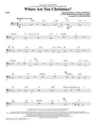 Where Are You Christmas? (from How The Grinch Stole Christmas) (arr. Mark Brymer) - Bass