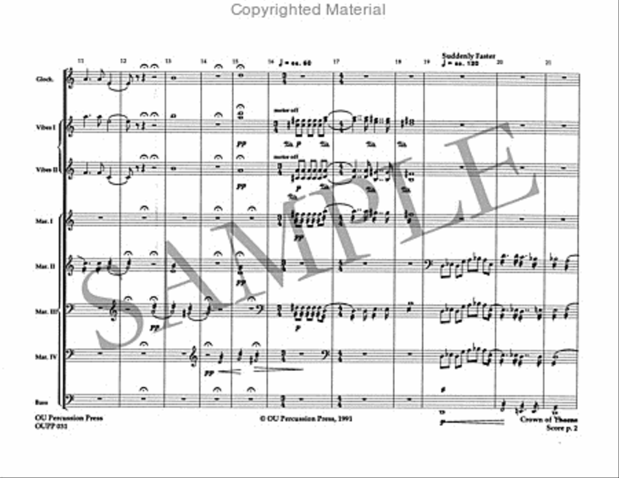 Crown of Thorns Percussion Ensemble scores gallery preview page 3