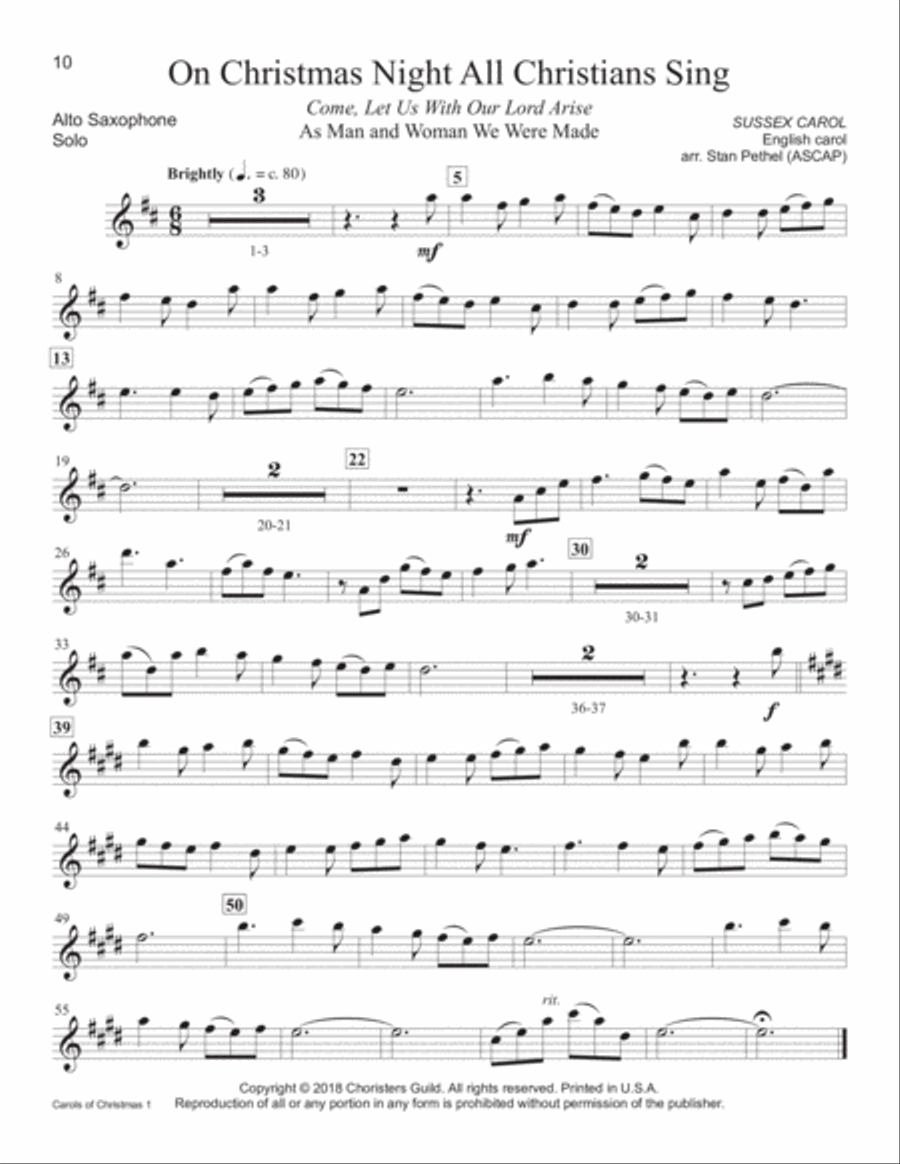 Carols of Christmas, Set 1 - Eb Alto Saxophone Alto Saxophone scores gallery preview page 7