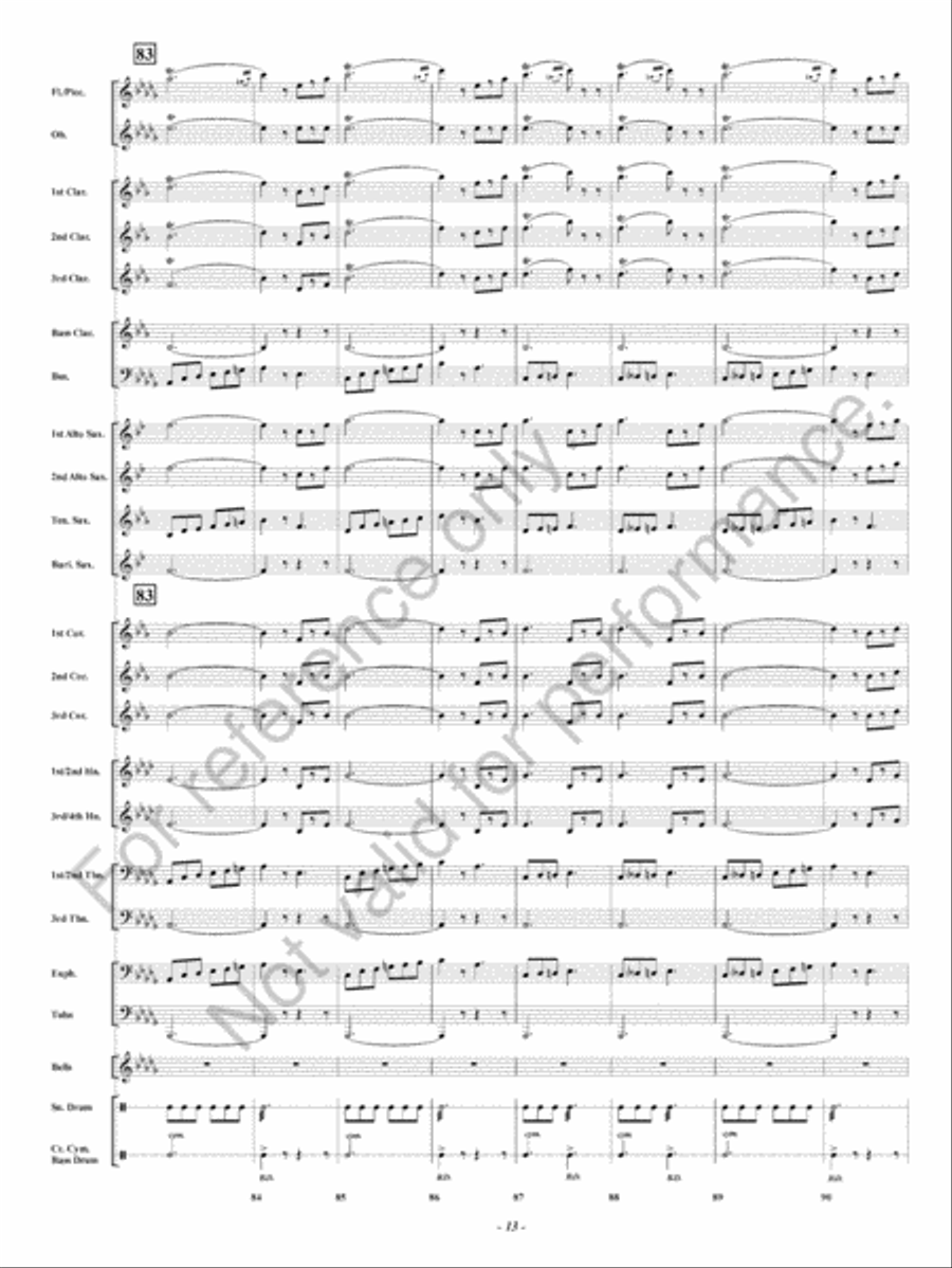 Lights Out Lights Out Concert Band scores gallery preview page 14