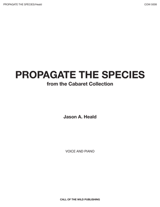 "Propagate the Species" for voice and piano