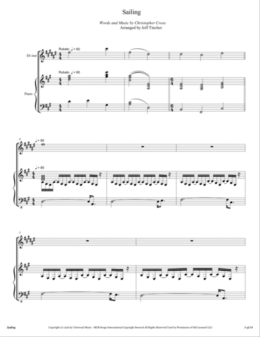 Sailing Alto Saxophone scores gallery preview page 2