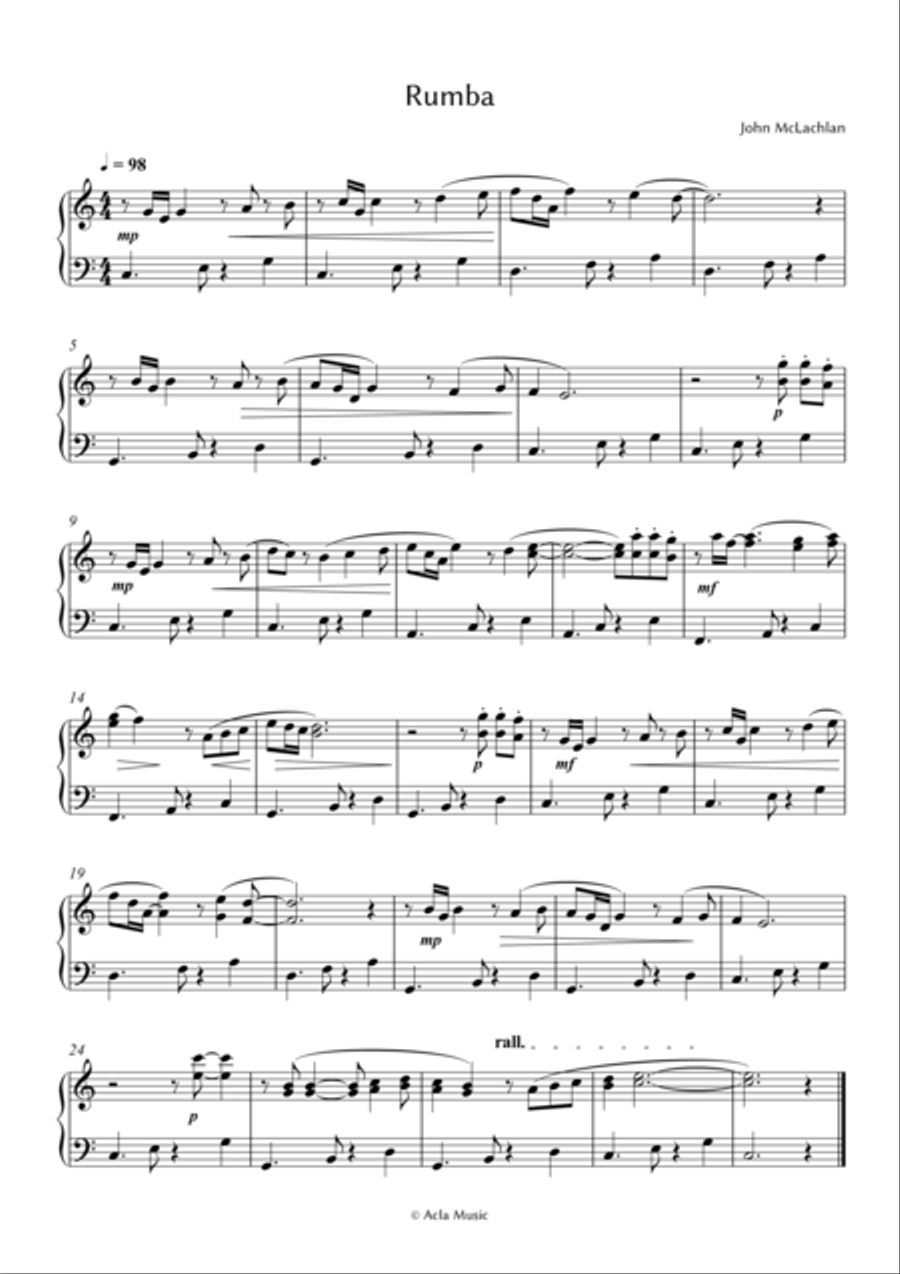Rumba Piano Method scores gallery preview page 1