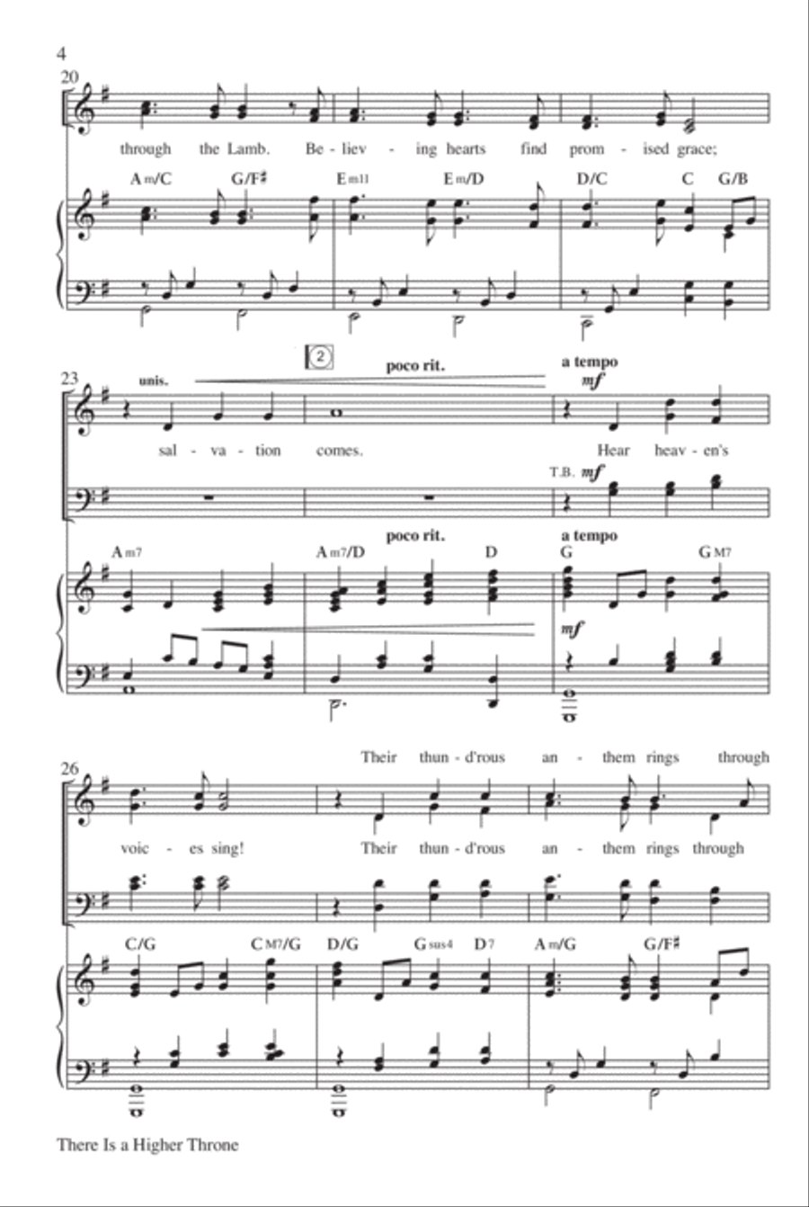There Is a Higher Throne 4-Part scores gallery preview page 4