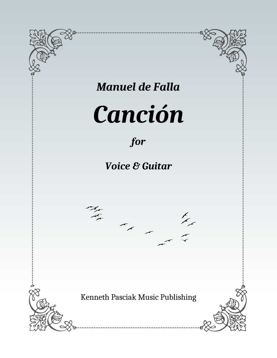 Canción (for Voice & Guitar) Chamber Music scores gallery preview page 1