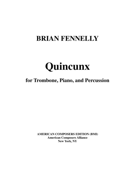 [Fennelly] Quincunx