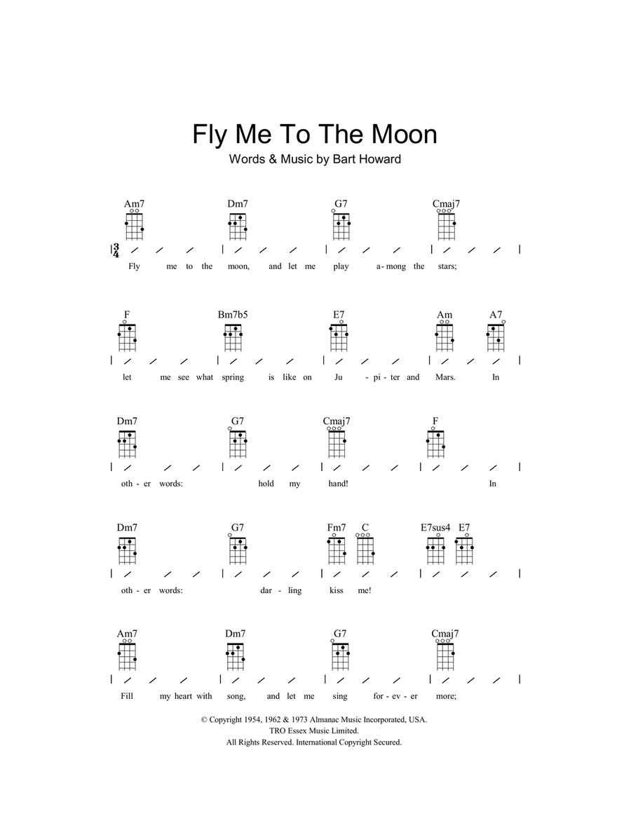 Fly Me To The Moon (In Other Words) Ukulele scores gallery preview page 1