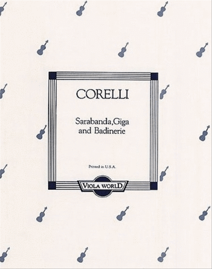 Corelli - Sarabande Giga & Badinerie Viola/Piano Piano Accompaniment scores gallery preview page 1