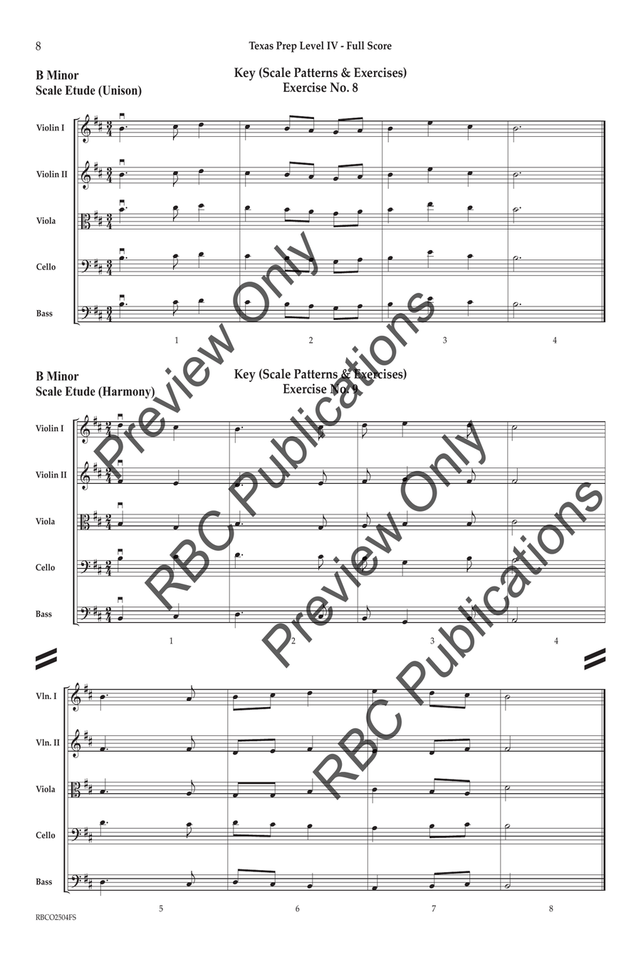 Texas Prep Level IV (Score) Orchestra scores gallery preview page 7