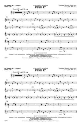 Push It: Optional Bb Clarinet/Horn in Bb