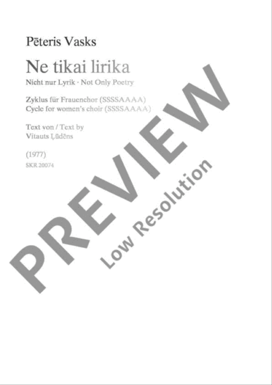 Ne tikai lirika Women's Choir scores gallery preview page 2