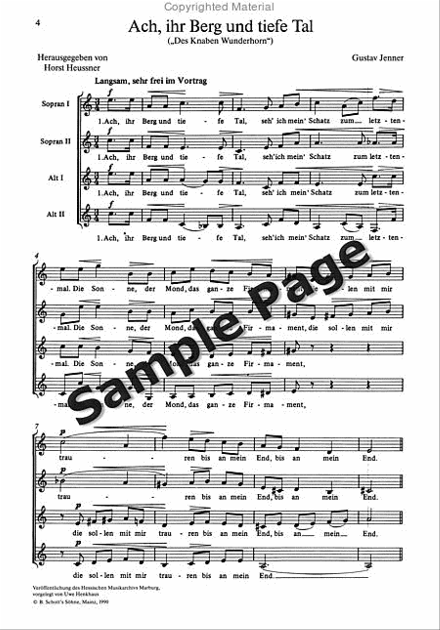 Ach Ihr Berg Und Tiefe Tal SSAA scores gallery preview page 5