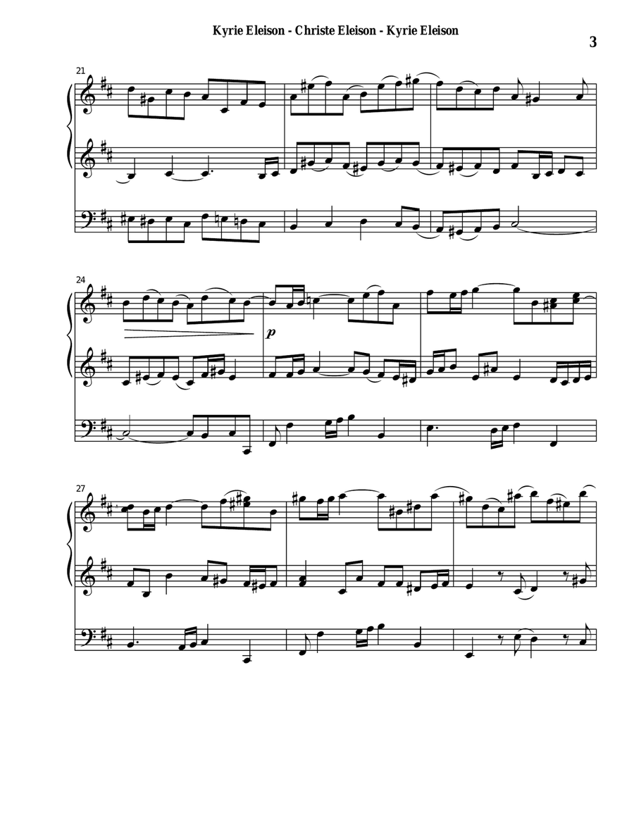 MASS in b-minor, BWV 232 MASS in b-minor, BWV 232 Organ Solo scores gallery preview page 3