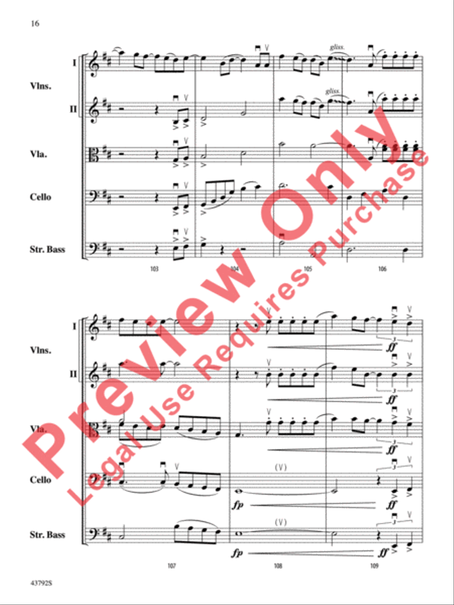 I Don't Want to Miss a Thing String Orchestra scores gallery preview page 17