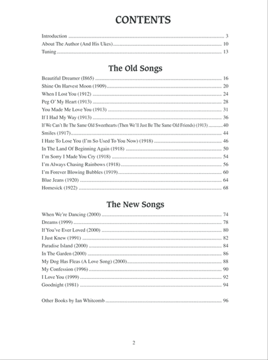 Uke Ballads: A Treasury of Twenty-Five Love Songs Old and New Voice scores gallery preview page 3