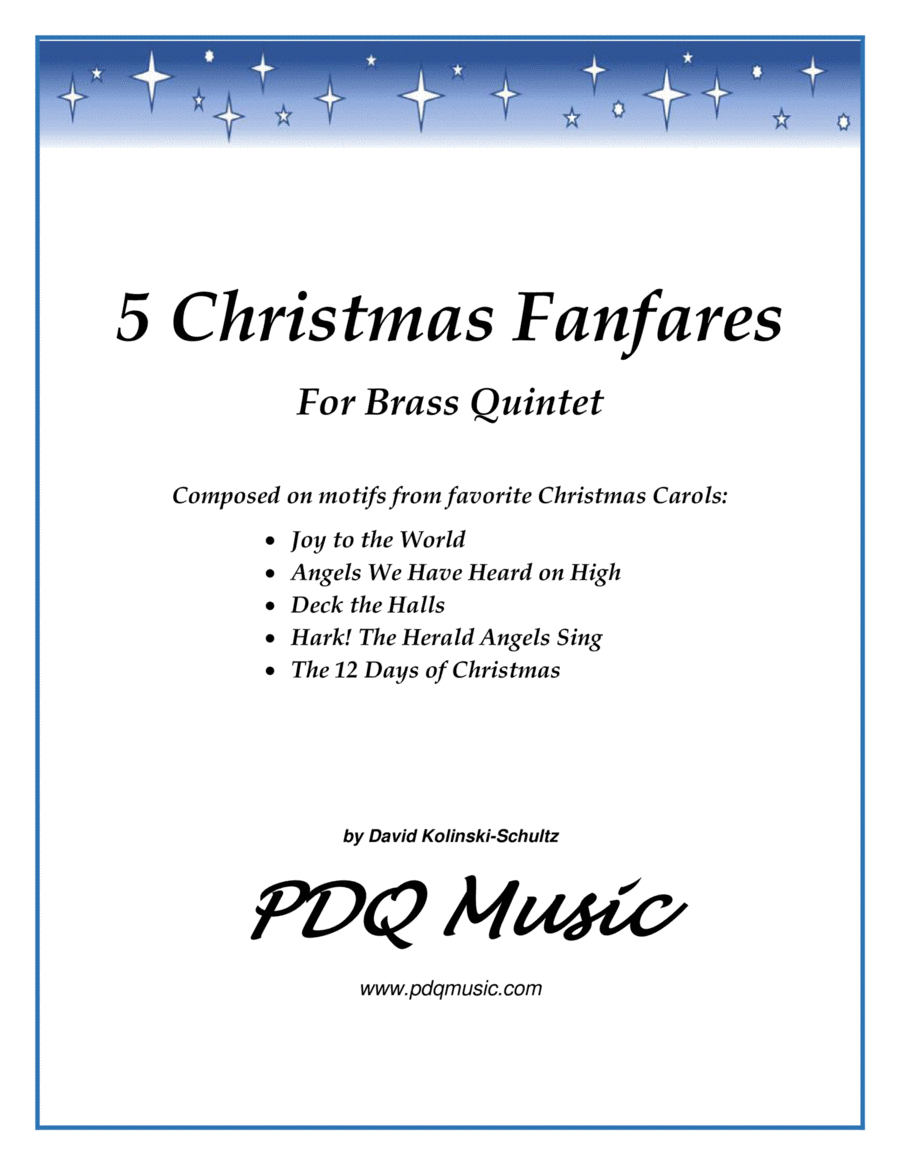 5 Christmas Fanfares for Brass Quintet image number null