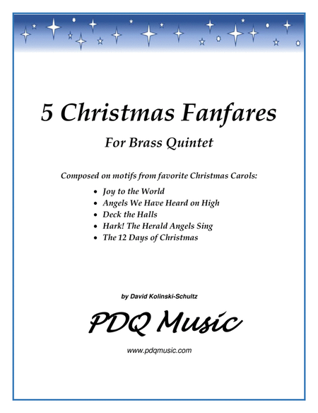 5 Christmas Fanfares for Brass Quintet image number null