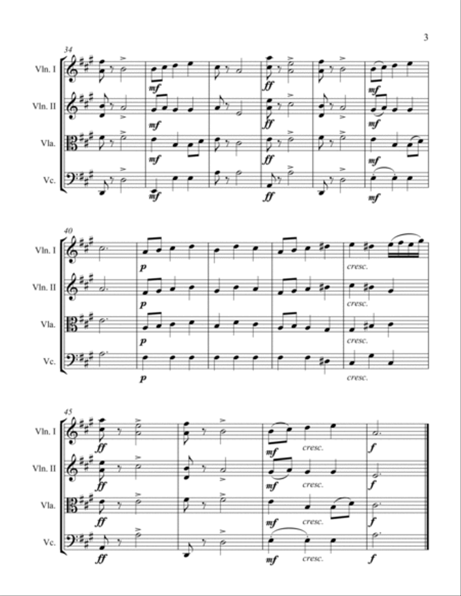 Waltz String Quartet scores gallery preview page 3