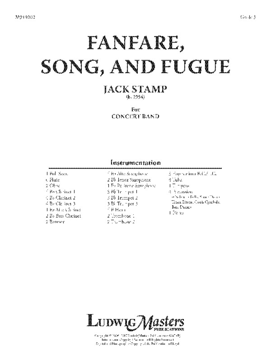 Fanfare, Song and Fugue Concert Band scores gallery preview page 1