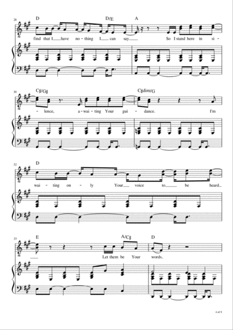 Give Me Words To Speak Voice scores gallery preview page 5