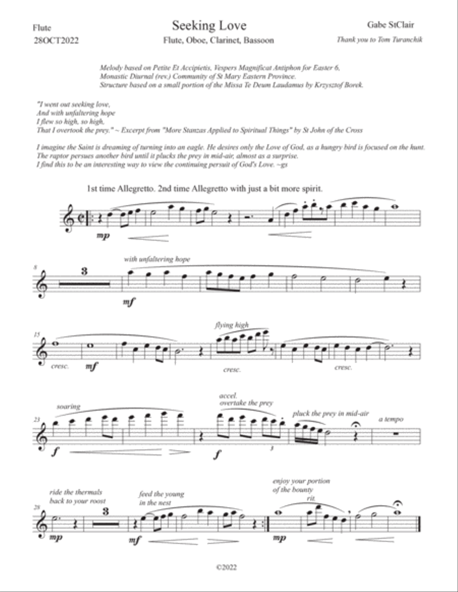 Seeking Love Woodwind Quartet scores gallery preview page 4