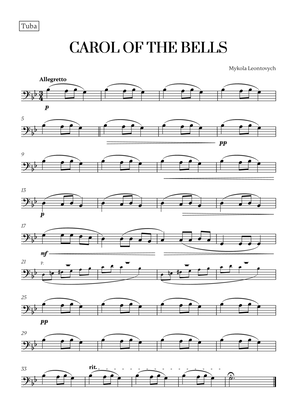 Carol of the Bells (Very Easy/Beginner) (for Tuba)