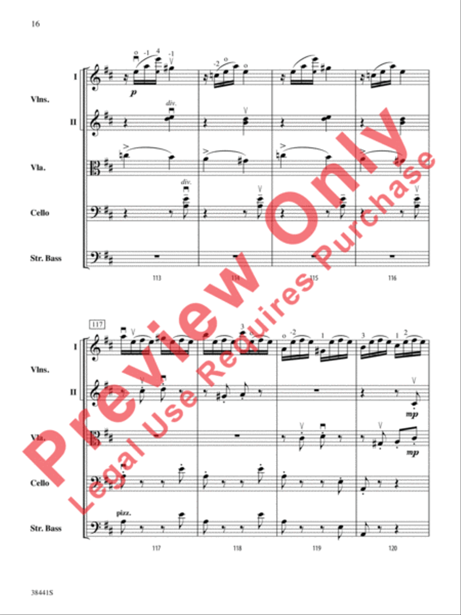February: Carnival (from The Seasons) String Orchestra scores gallery preview page 17