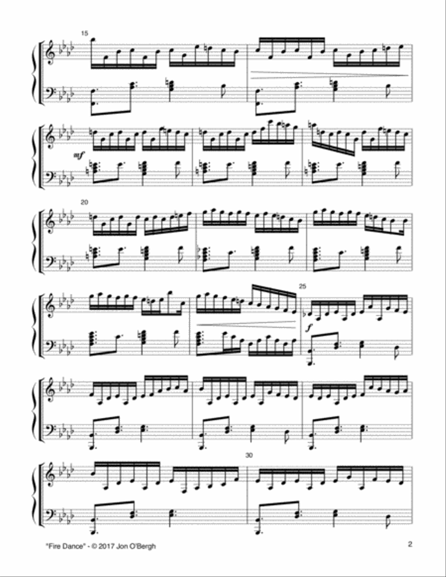 Fire Dance Piano Solo scores gallery preview page 3
