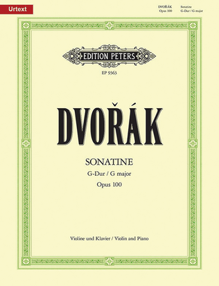 Book cover for Sonatina for Violin and Piano in G Op. 100