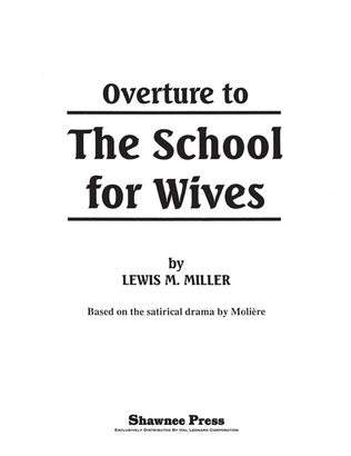Book cover for Overture to the School for Wives