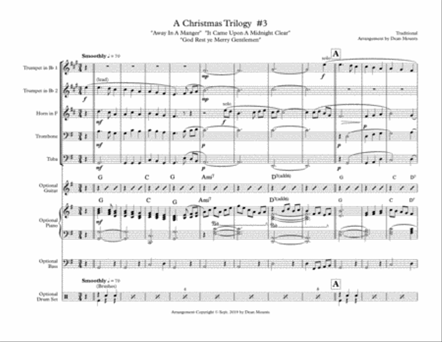 A Christmas Trilogy #3 (Brass Quintet) Brass Quintet scores gallery preview page 2