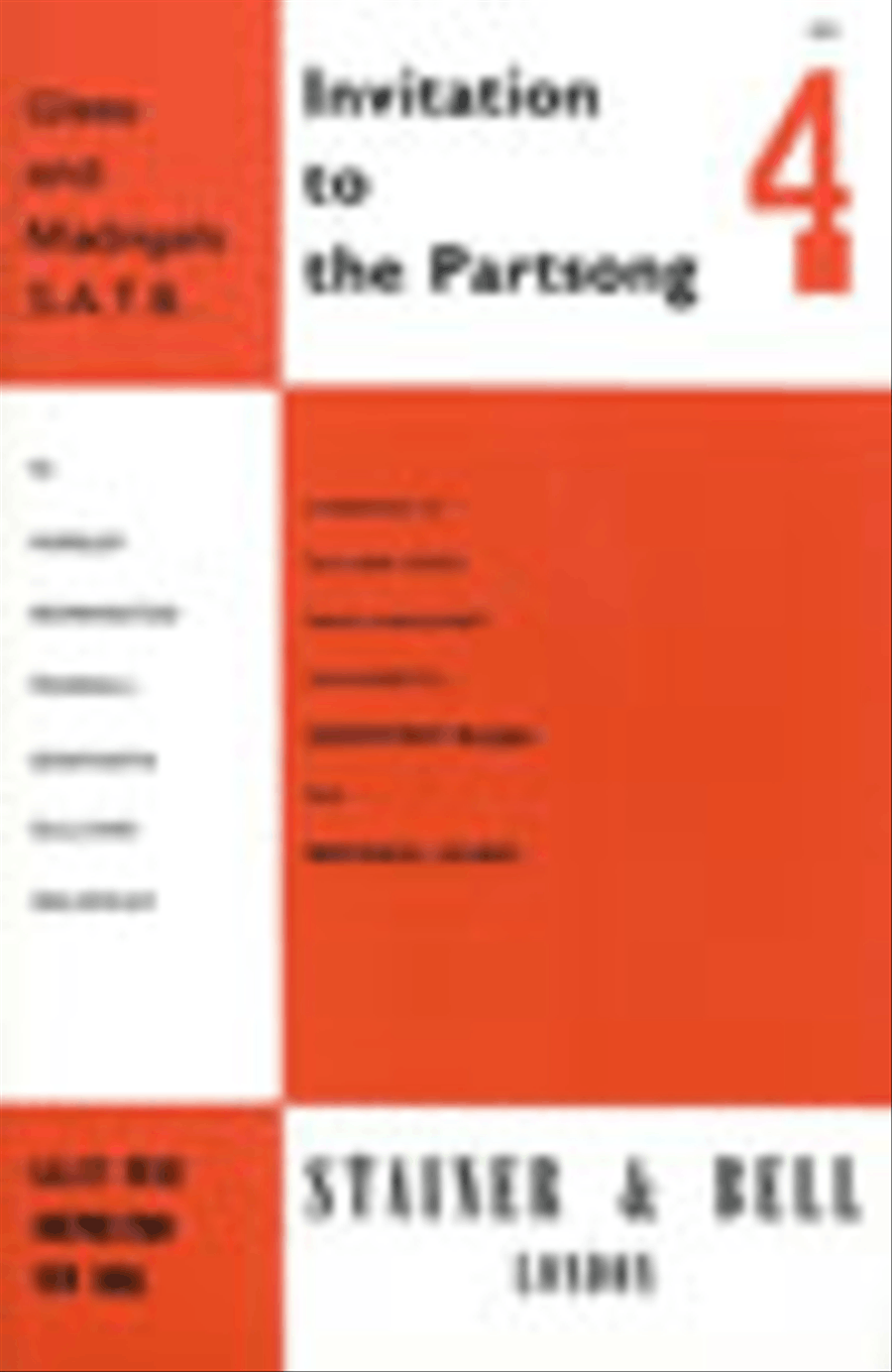 Invitation to the Partsong Book 4 4-Part scores gallery preview page 1