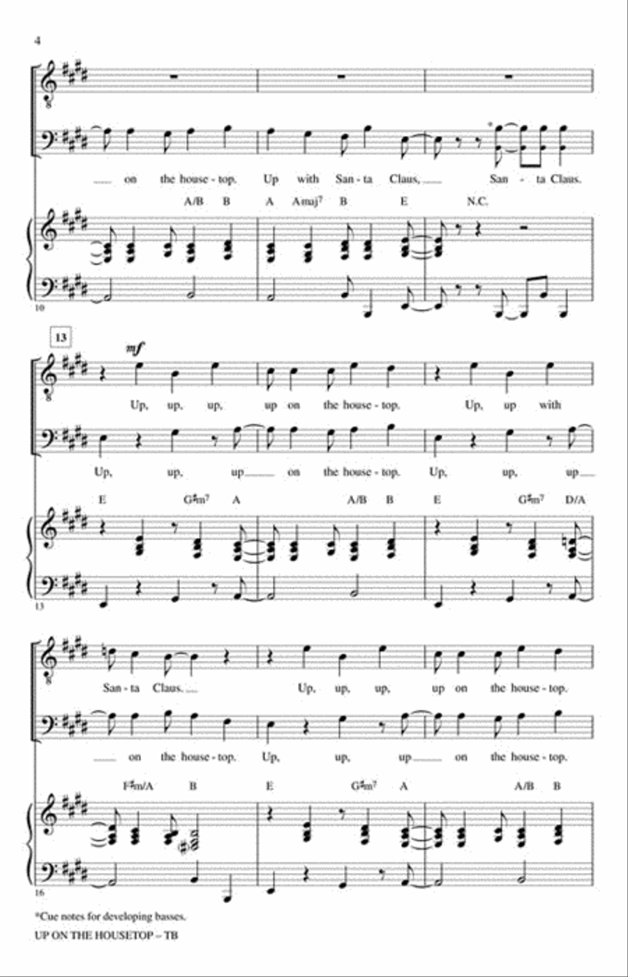 Up on the Housetop Choir scores gallery preview page 3