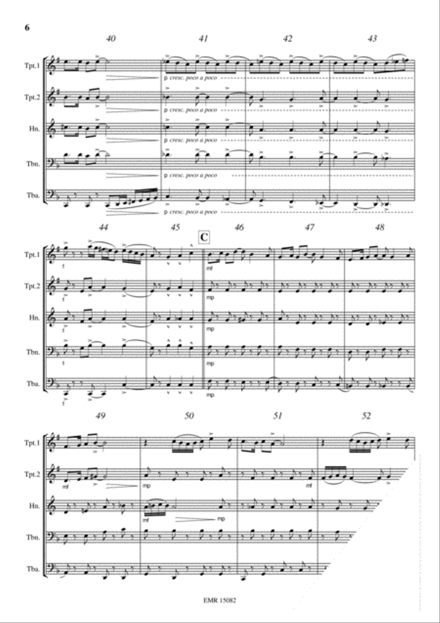 Flash Opening Flash Opening Brass Quintet scores gallery preview page 6