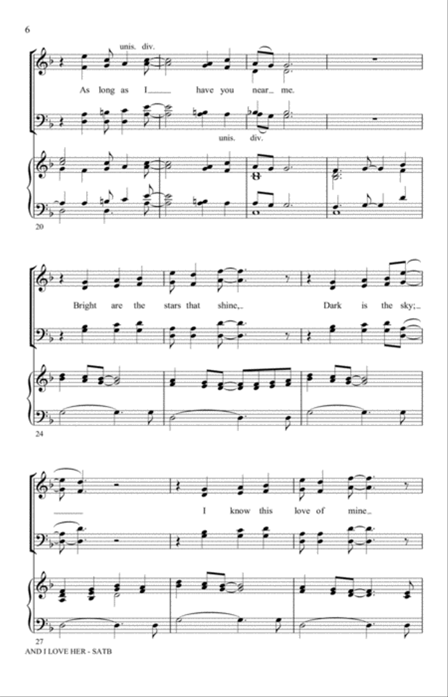 And I Love Her (arr. Philip Lawson) 4-Part scores gallery preview page 4