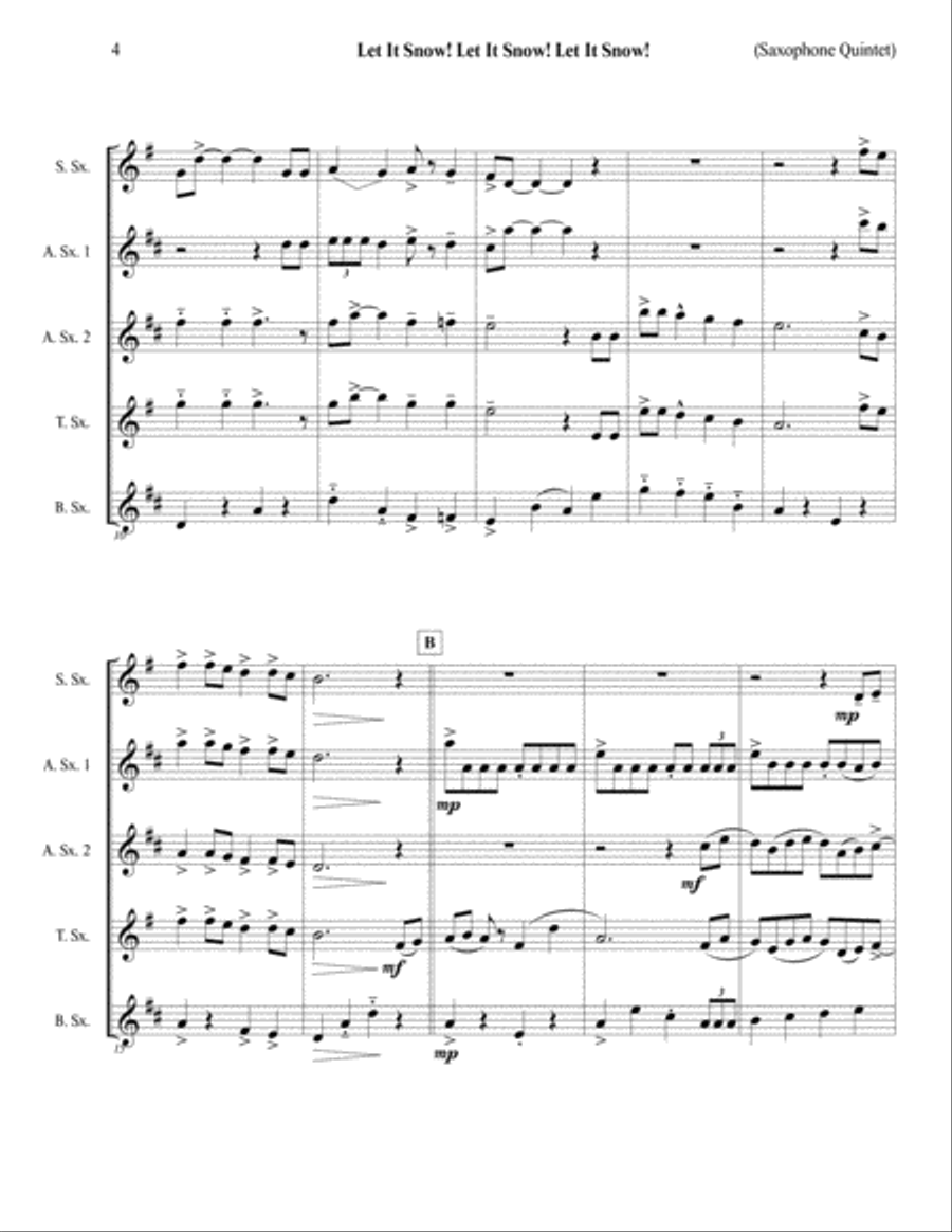Let It Snow! Let It Snow! Let It Snow! Woodwind Quintet scores gallery preview page 5