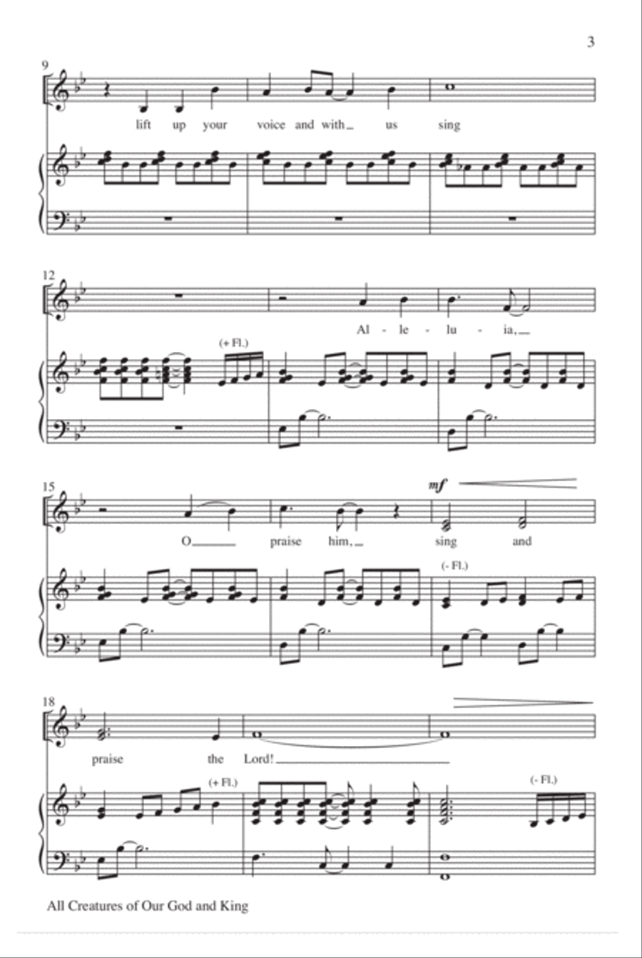 All Creatures of Our God and King 4-Part scores gallery preview page 3
