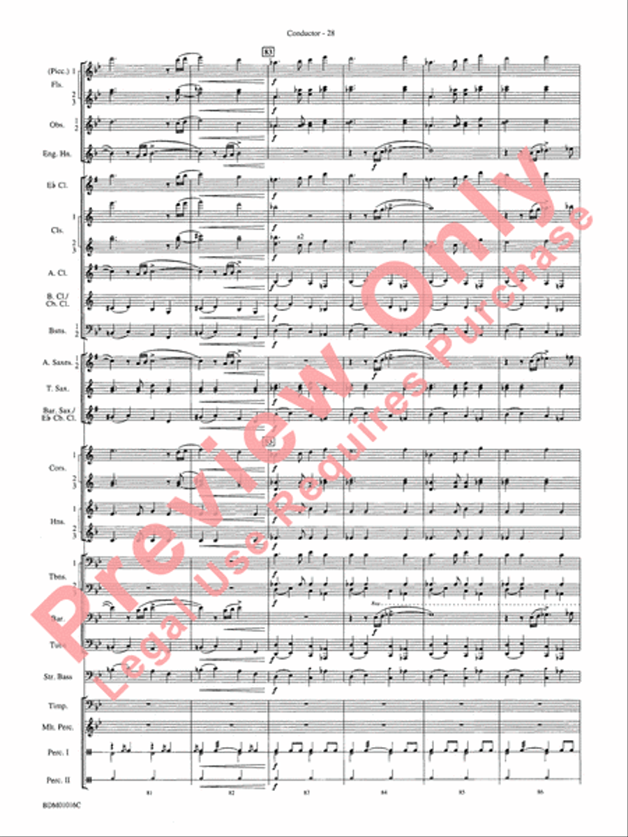 Fanfare and Allegro Concert Band scores gallery preview page 31