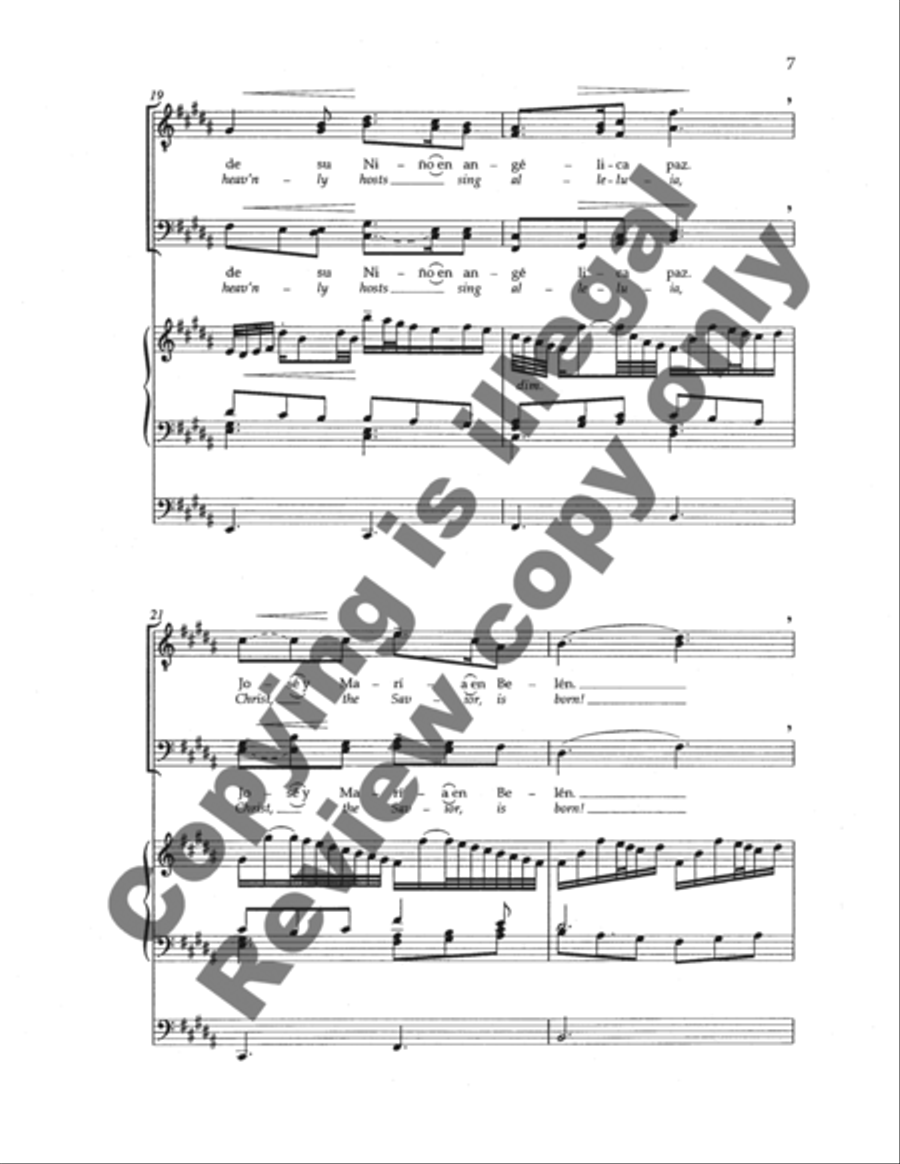 Silent Night (Stille Nacht/Noche de Paz) 4-Part scores gallery preview page 15