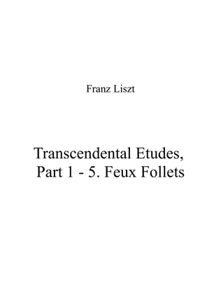 Book cover for Franz Liszt - Transcendental Etudes, Part 1 - 5 Feux Follets