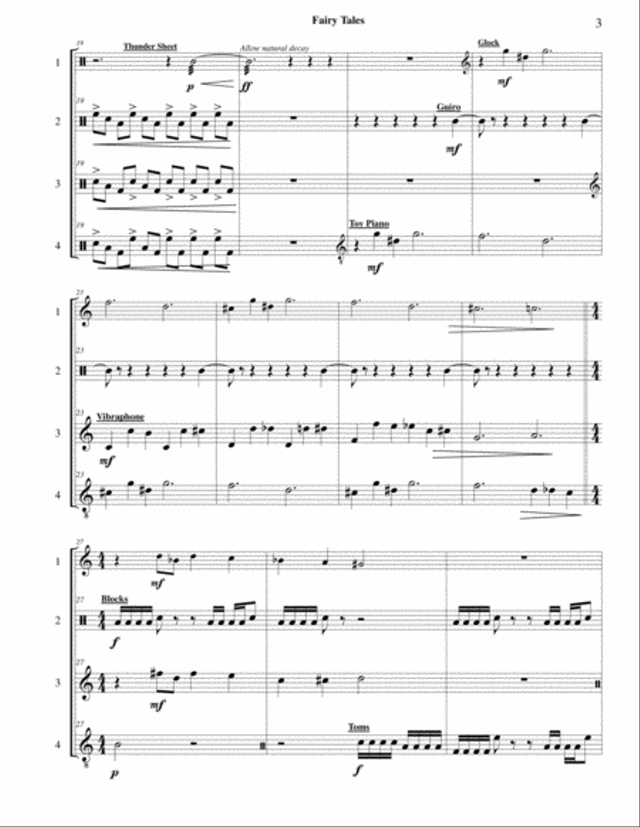 Fairy Tales Fairy Tales Percussion Ensemble scores gallery preview page 6